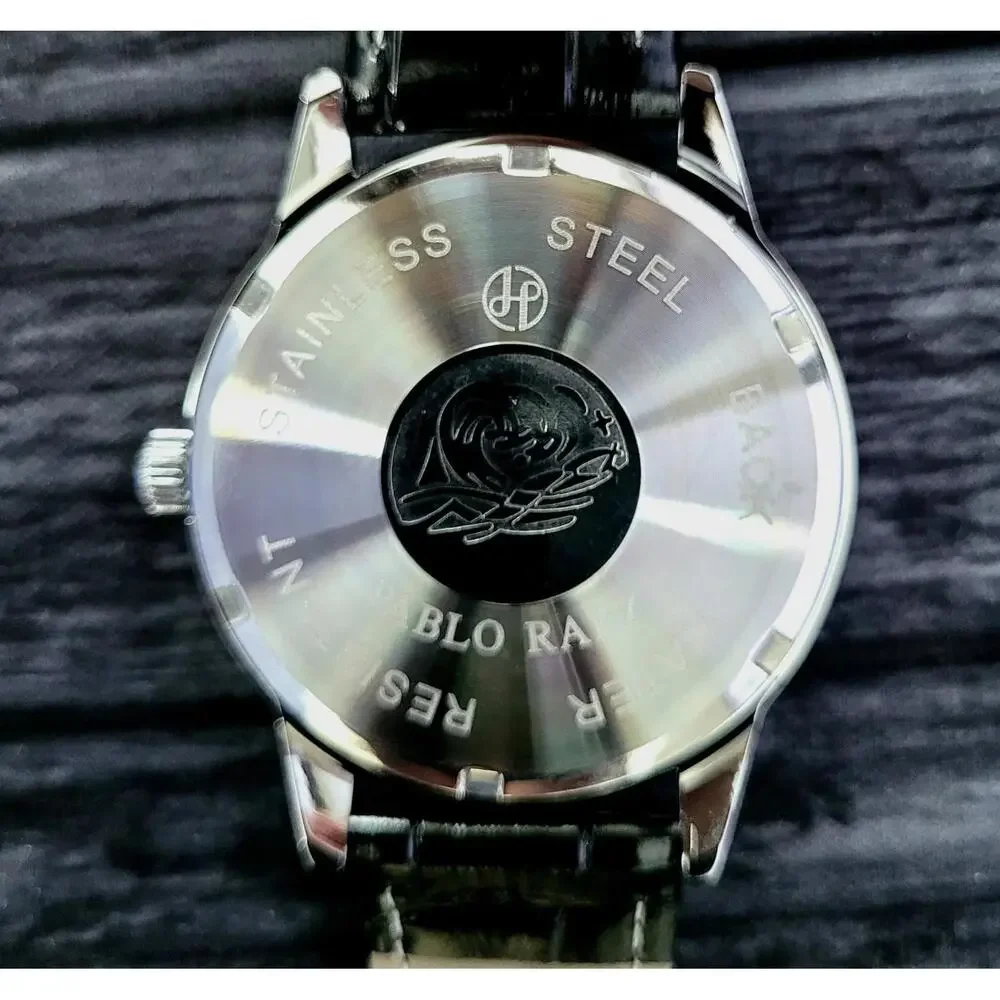 New Vintage Pablo Raez 40mm Mens Slv‎ Wht Blk Presage Watch